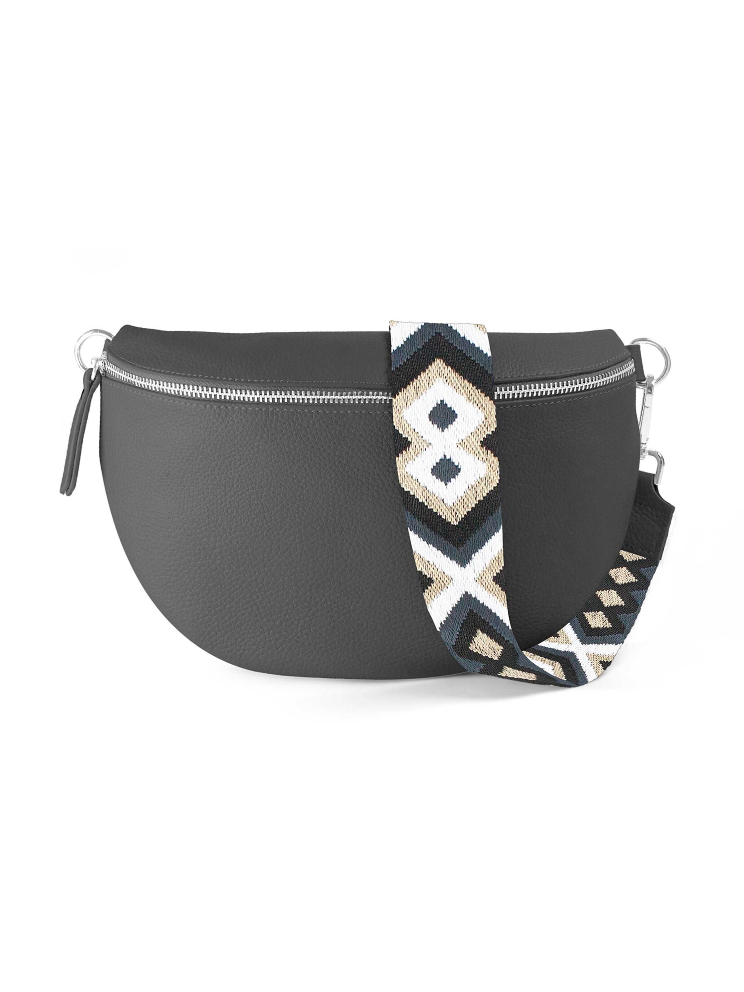 lePelou Gürteltasche 'JUNA large'‌‌‌‌‌‌‌‌ in Grau: Vorderseite
