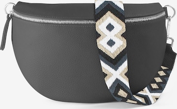 lePelou Gürteltasche 'JUNA large' in Grau: Vorderseite