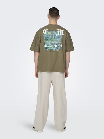 Only & Sons - Camisa 'ART' em verde