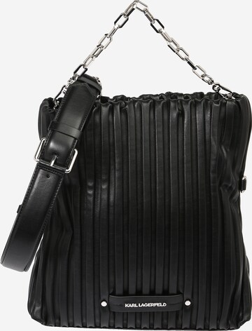 Karl Lagerfeld - Bolso de hombro 'Kushion' en negro: frente