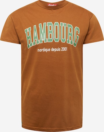 Derbe T-Shirt 'Hambourg' in Braun: predná strana
