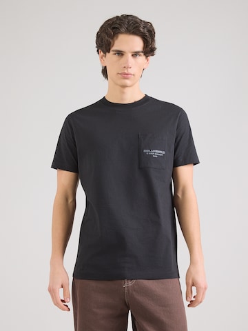 T-Shirt Karl Lagerfeld en bleu : devant