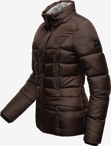 MARIKOO Winter Jacket 'Loveleen' in Brown