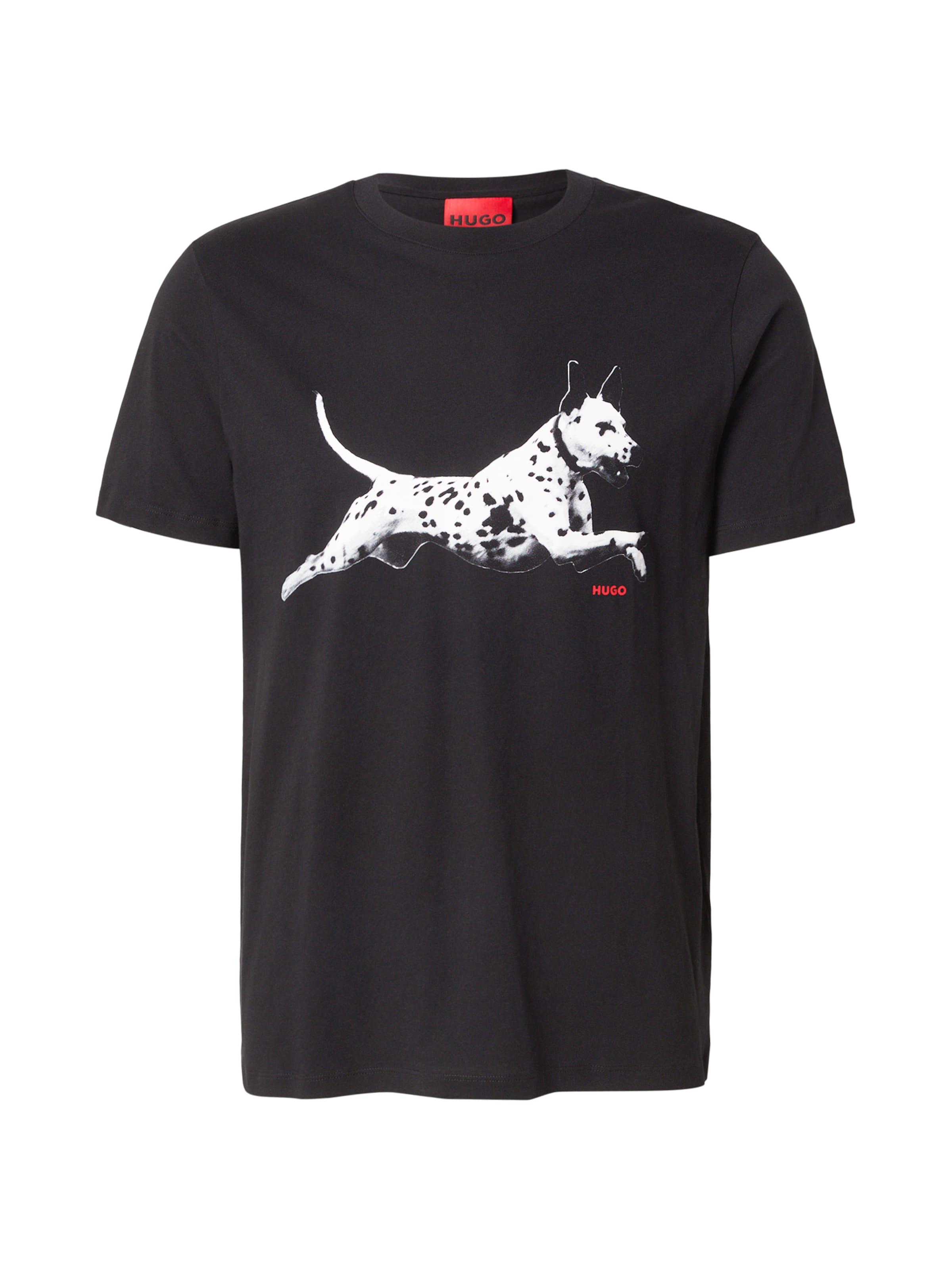 HUGO Shirt 'Dirunn' in Zwart: voorkant