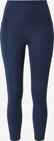 Girlfriend Collective Skinny Sportbroek in Blauw: voorkant