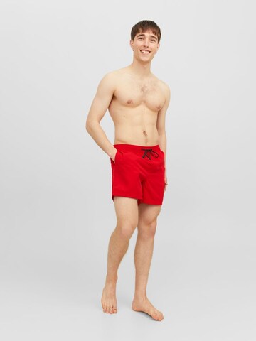 JACK & JONES Board Shorts 'Fiji' in Red