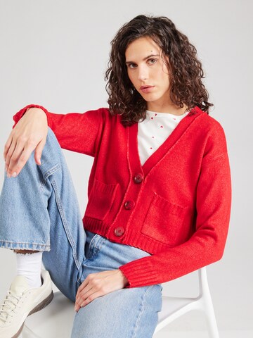 Miss Selfridge Knit cardigan in Red: front