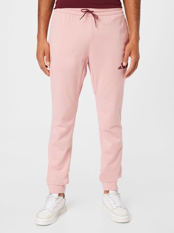 ADIDAS PERFORMANCE - Tapered Calças de desporto 'Harden Foundation' em rosa: frente