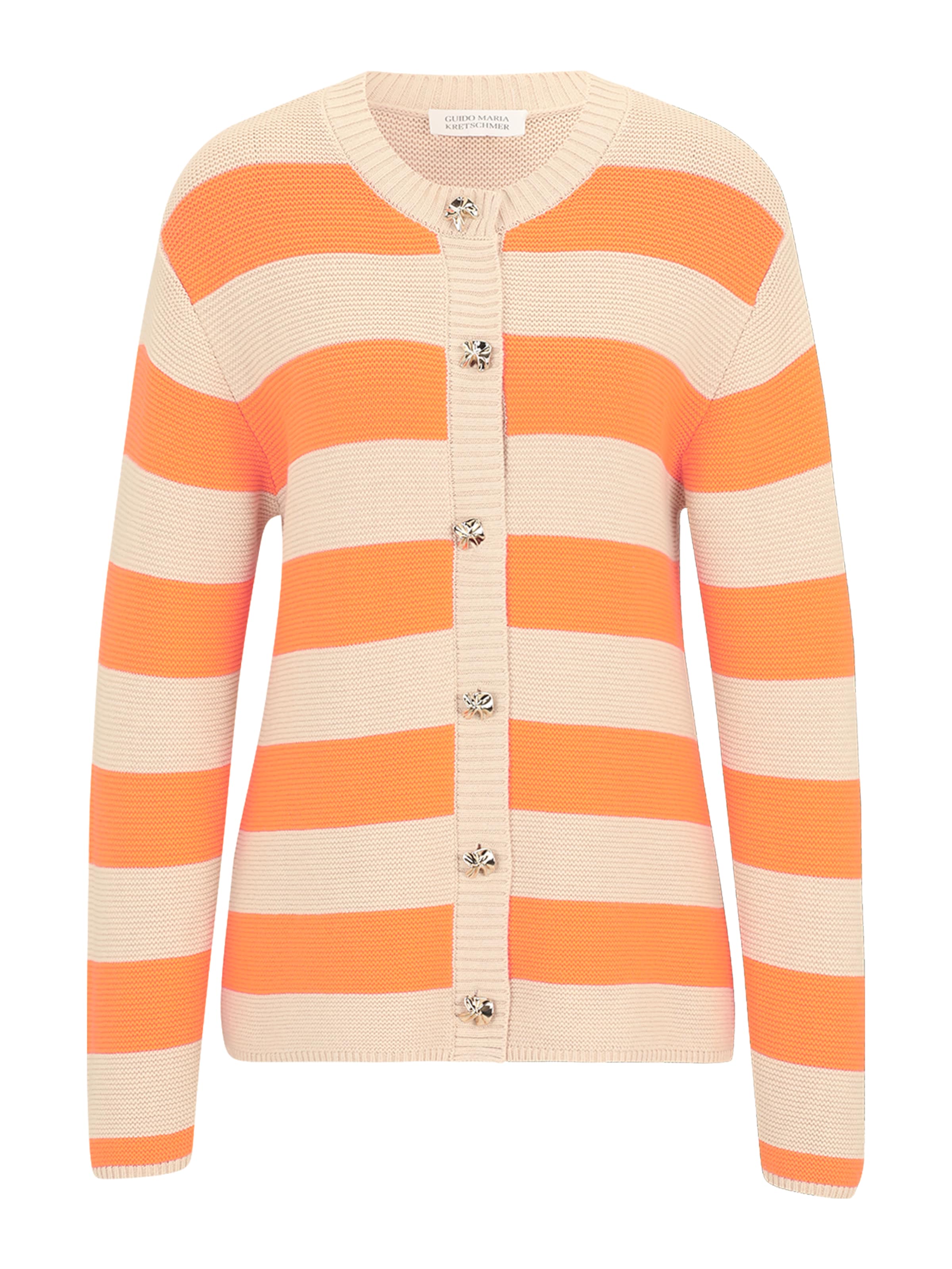 Guido Maria Kretschmer Women Cardigan 'Darleen' en beige chiné / mandarine, Vue avec produit