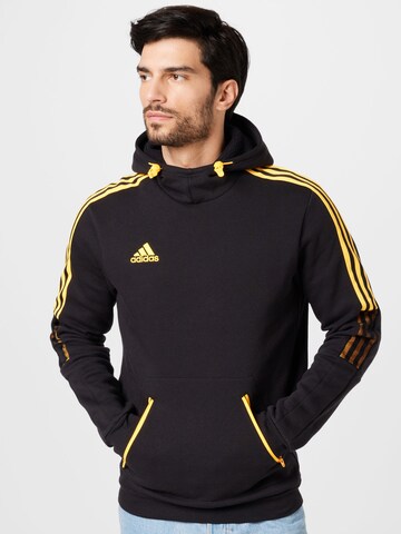 Hanorac sport 'Tiro' de la ADIDAS PERFORMANCE pe negru: față