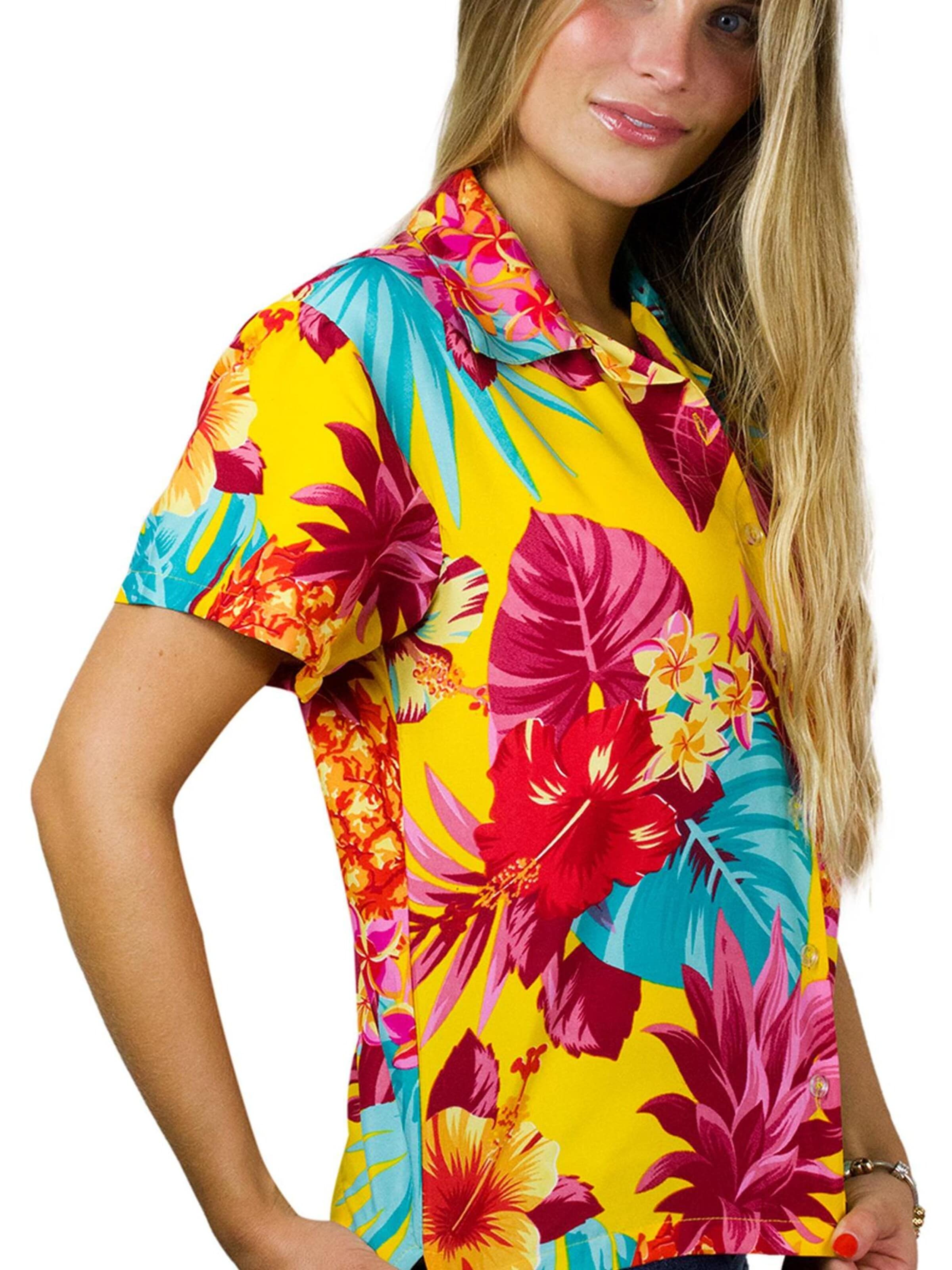 King Kameha Blouse 'Pineapple' in Yellow