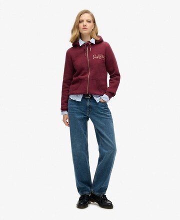 Superdry Sweatvest 'Luxe' in Rood