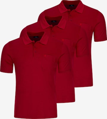Ragman Shirt 'Basic' in Rood: voorkant