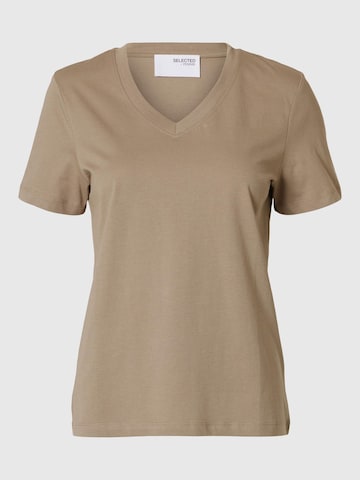 SELECTED FEMME Shirt in Bruin: voorkant