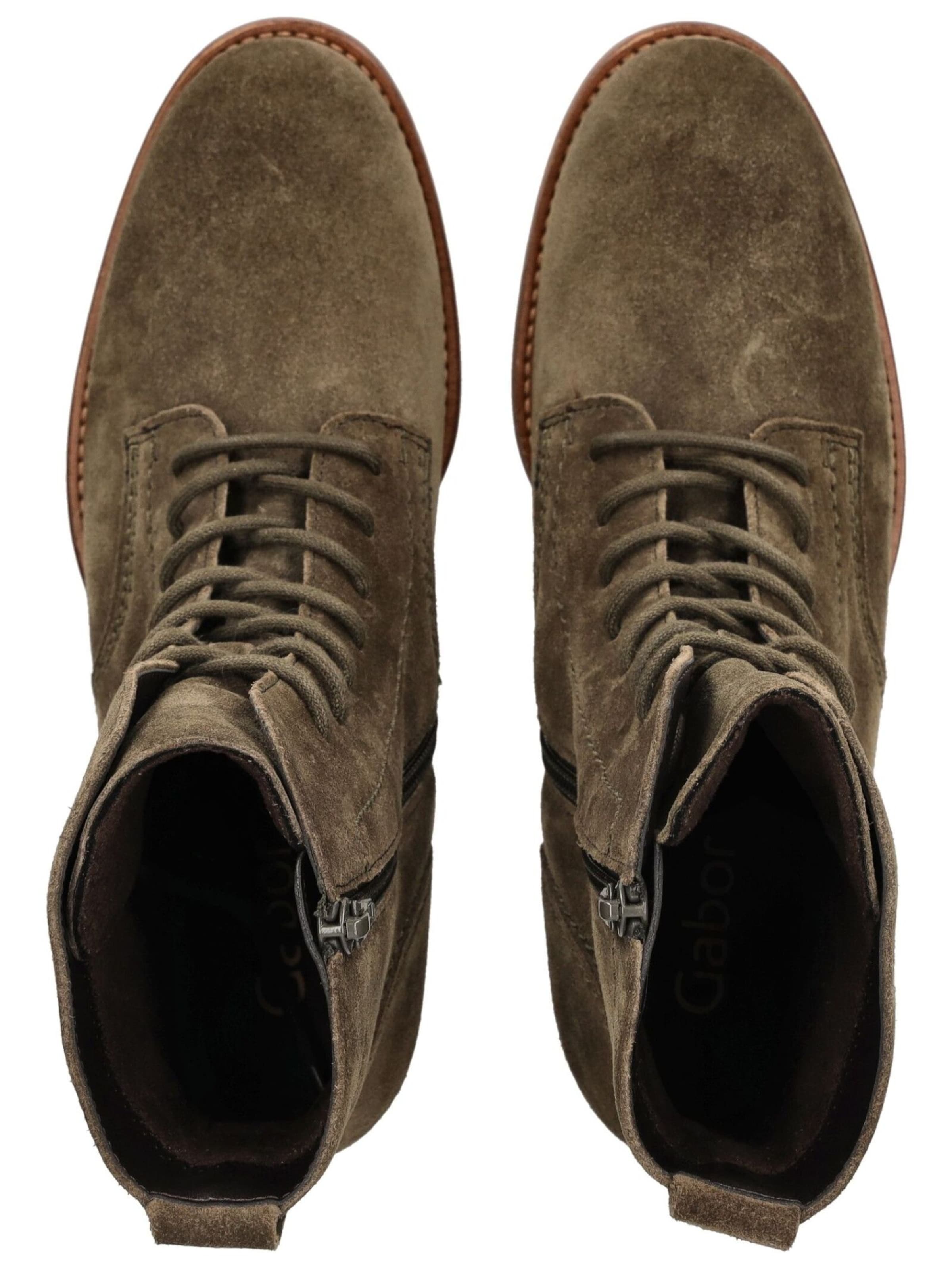 GABOR Schnürstiefelette in Grün