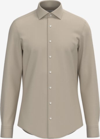 SEIDENSTICKER Slim Fit Businesshemd in Beige: Vorderseite