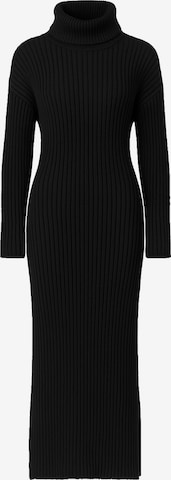 Robes en maille Elara en noir : devant