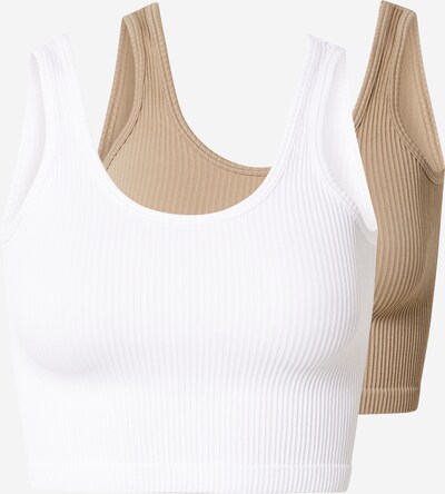 Cotton On Top 'STANNIE' in hellbraun / weiß, Produktansicht