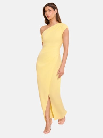Lipsy Avondjurk in Geel: voorkant