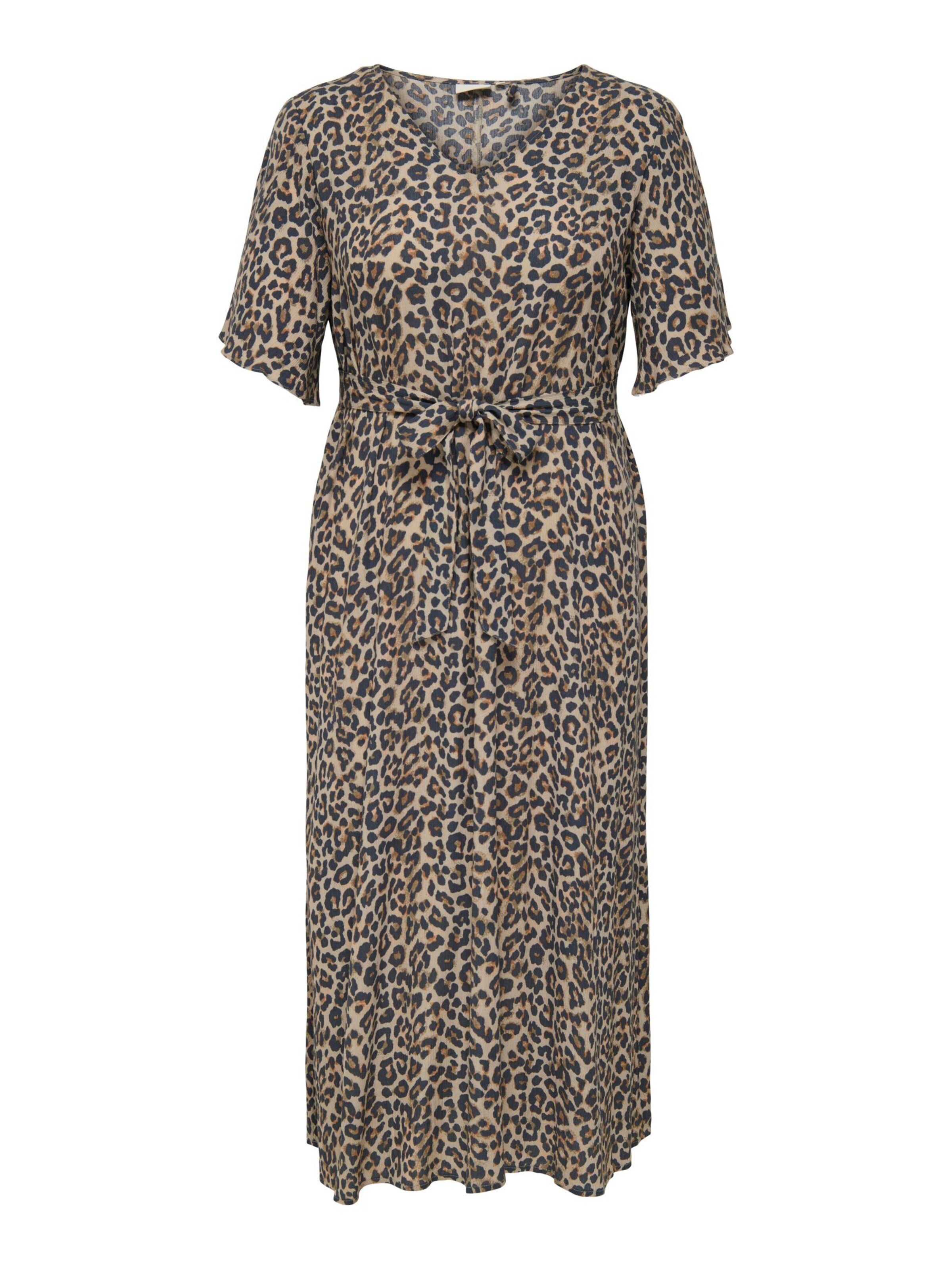 ONLY Carmakoma Kjole 'CARCikka' i beige / cognac / sort, Produktvisning