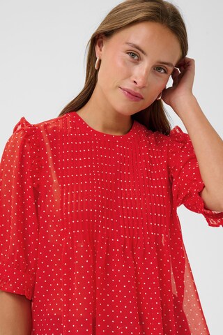SAINT TROPEZ - Blusa 'Sabatina' em vermelho