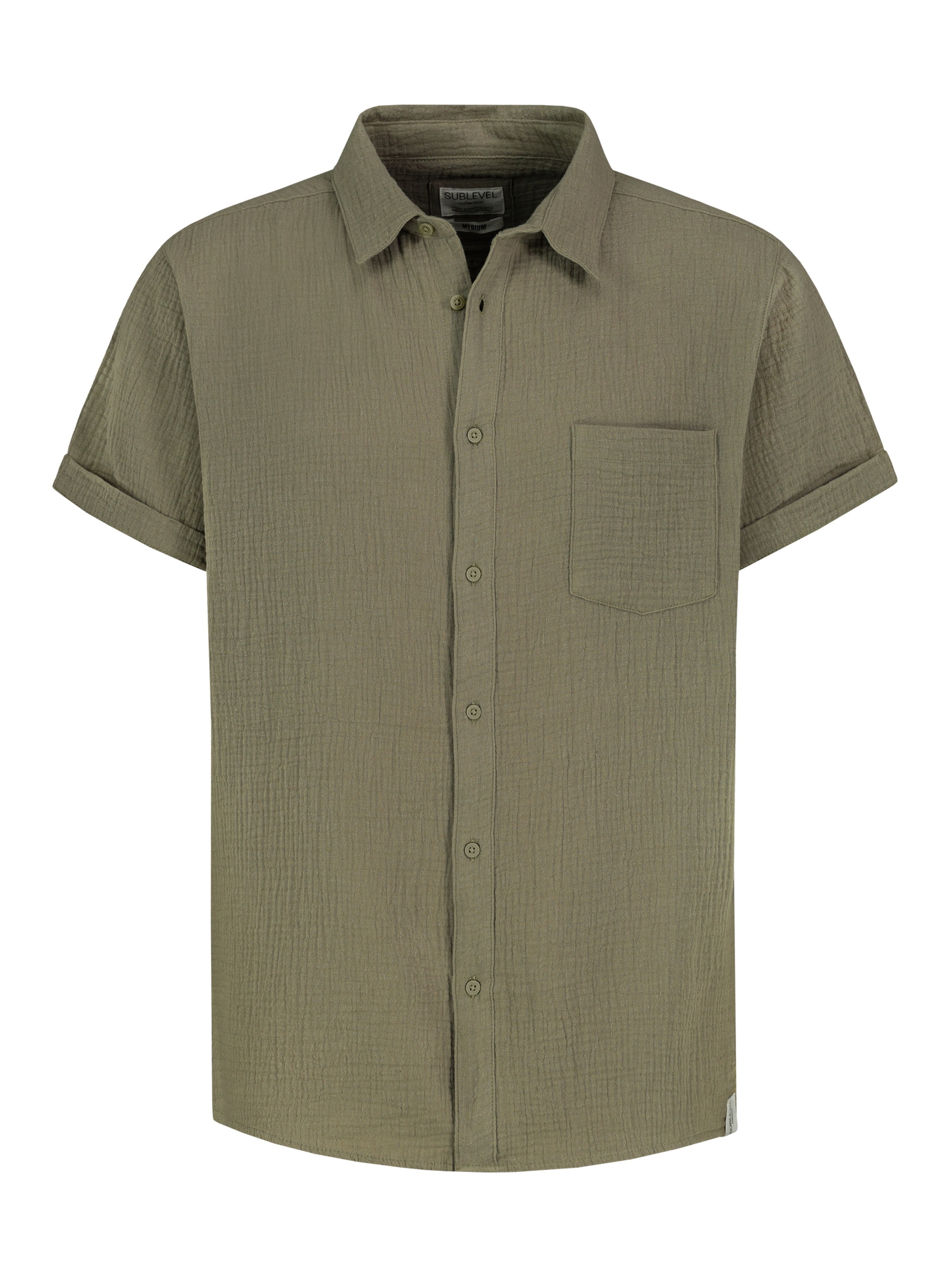 Sublevel Regular fit Business Shirt in Green: front
