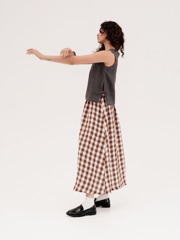 AmourLinen Top 'Rosie' in Grijs