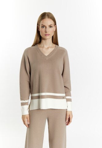 DreiMaster Klassik Sweater 'Baradello' in Beige: front