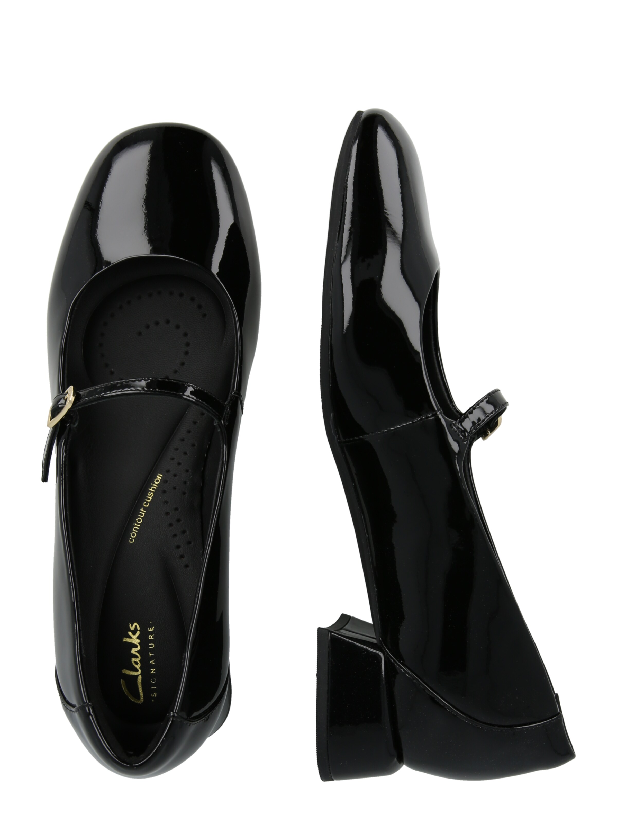 CLARKS Μπαλαρίνα με λουράκια 'Daiss30 Bar' σε μαύρο: πλευρά