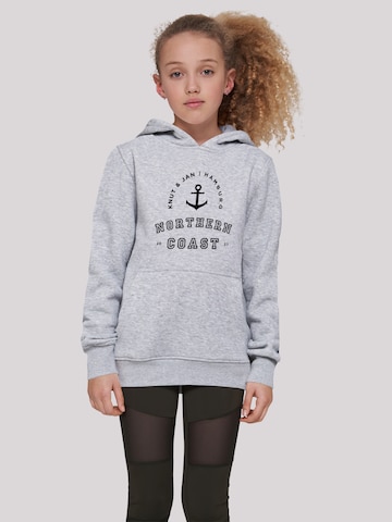 F4NT4STIC Sweatshirt 'Northern Coast Knut & Jan Hamburg' in Grijs: voorkant