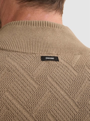 VANGUARD Gebreid vest 'Bonded cotton cardigan with allover textured pattern' in Wit