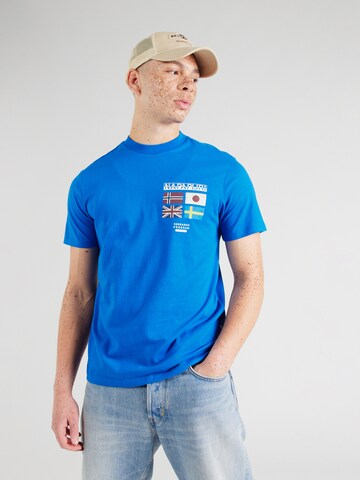 NAPAPIJRI T-shirt 'SERE' i blå: framsida