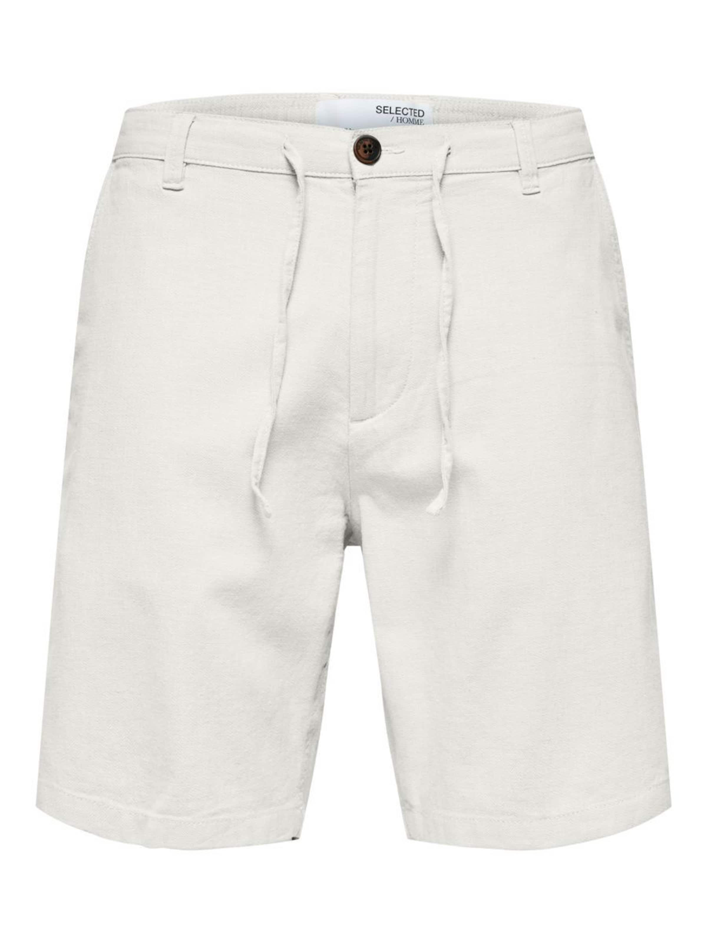 SELECTED Regular Pants 'Brody' in White: front