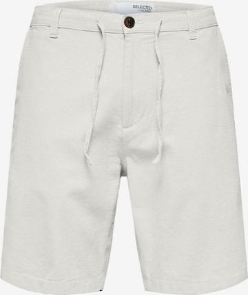 Pantalon 'Brody' SELECTED en blanc : devant