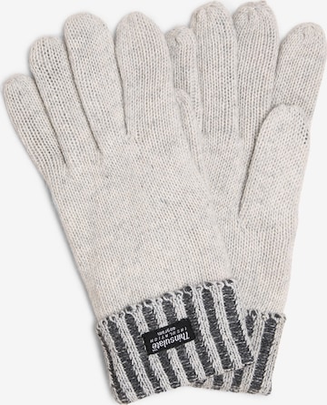 eem Full Finger Gloves in Grey: front