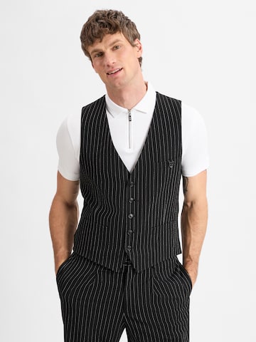 Gilet de costume Finshley & Harding London en noir : devant