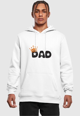 Merchcode Sweatshirt ' Fathers Day - King Dad' in Wit: voorkant