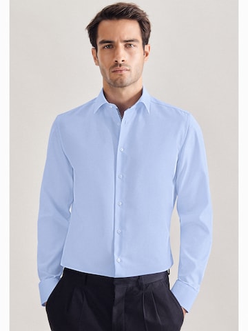 SEIDENSTICKER Slim Fit Businesshemd in Blau