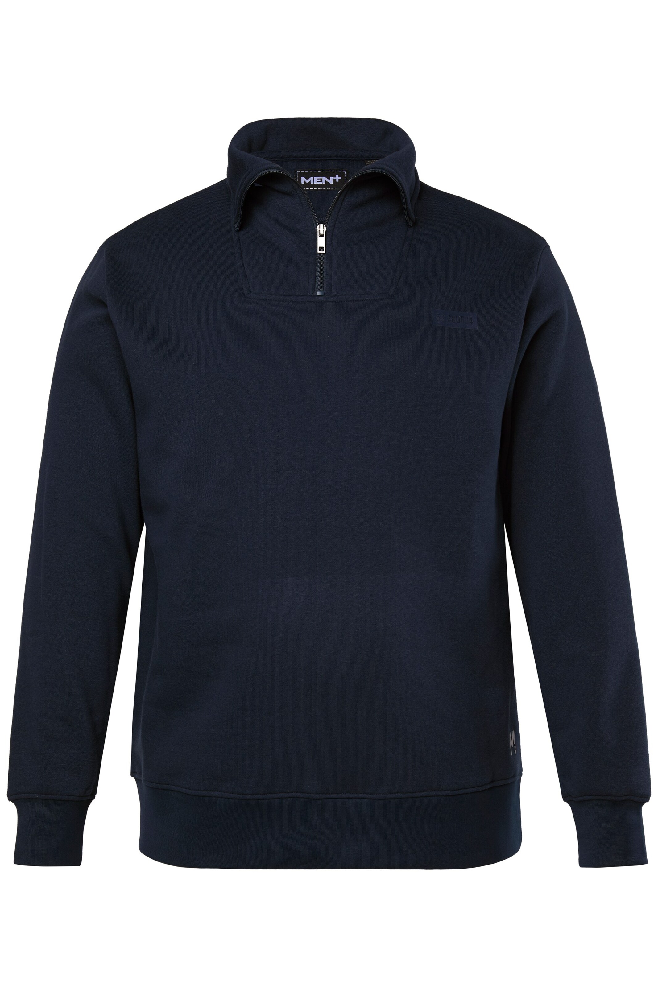 Men Plus Sweatshirt in Blauw: voorkant