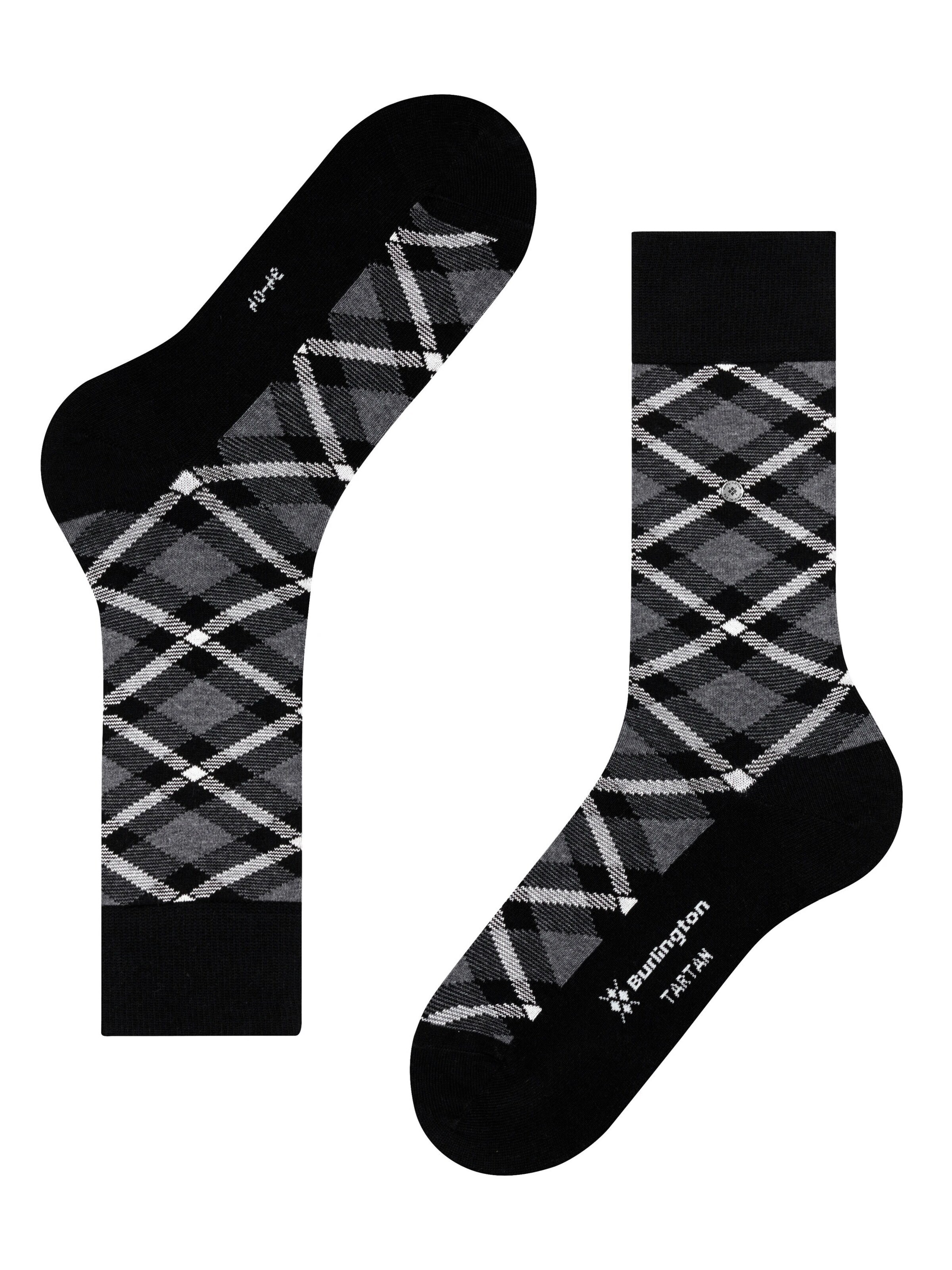 BURLINGTON Socks 'Tartan' in Black