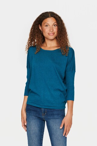 SAINT TROPEZ Sweater 'Mila' in Blue: front