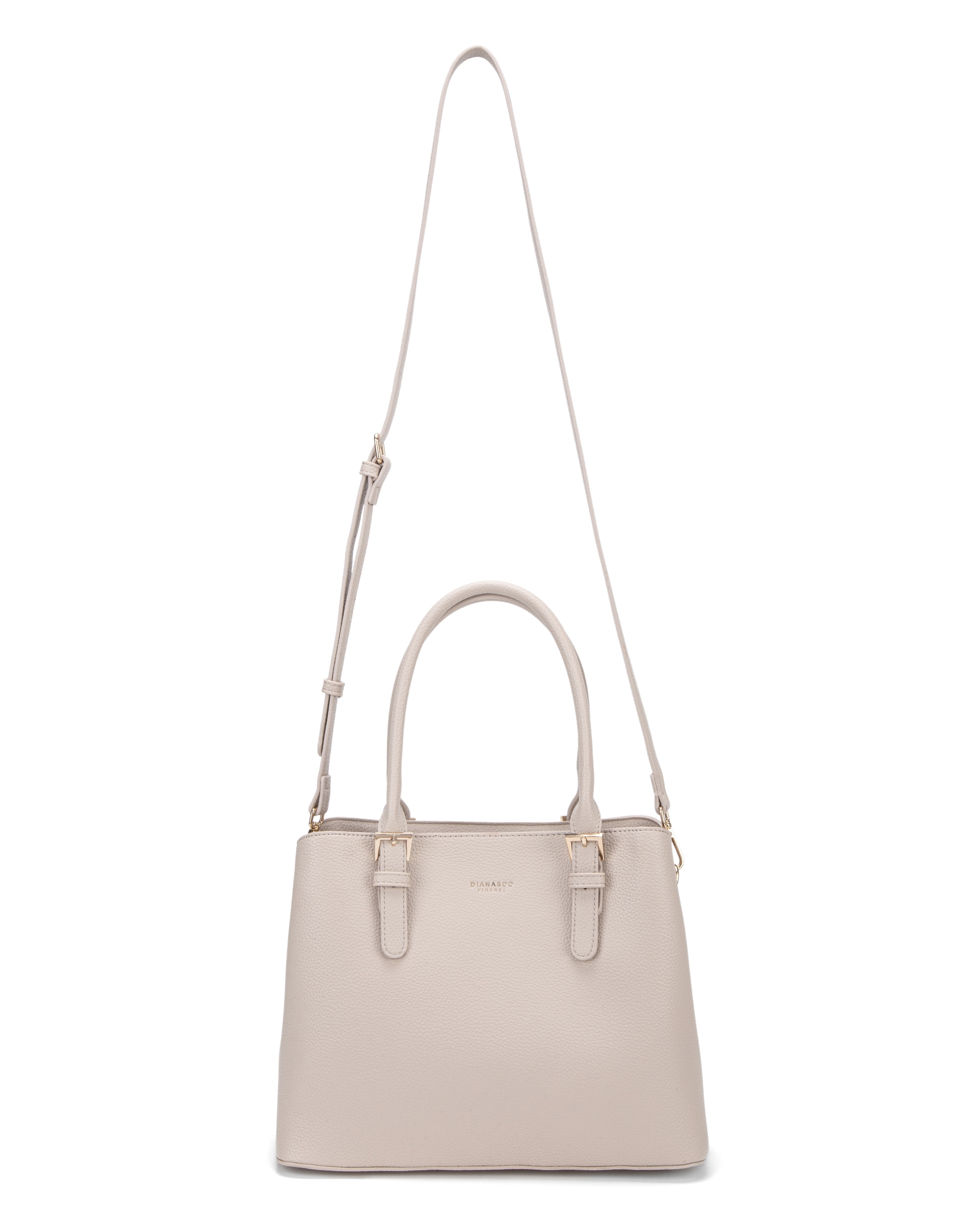 Borsa a mano di Diana&Co. in beige: frontale