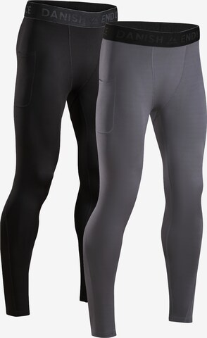 DANISH ENDURANCE Regular Athletic Pants 'Compression Tights' in Grey: front