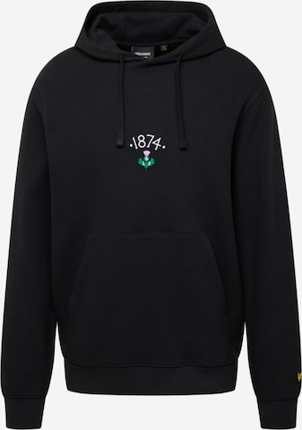 Lyle & Scott Sweatshirt '1874' in Zwart: voorkant