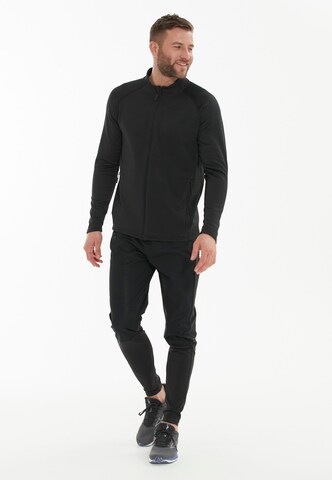 ENDURANCE Athletic Zip-Up Hoodie 'Almatt' in Black