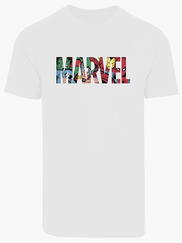 F4NT4STIC Shirt 'Marvel' in Wit: voorkant