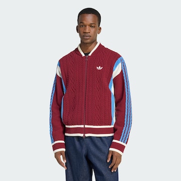 ADIDAS ORIGINALS Knit cardigan 'RETRO REMIX' in Red: front