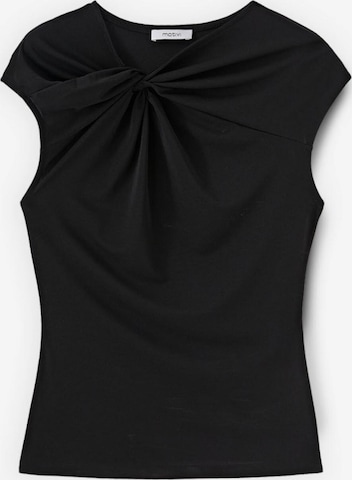 MOTIVI Top in Zwart: voorkant