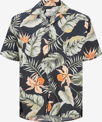 JACK & JONES Skjorte 'Tropic Resort' i sort: forside