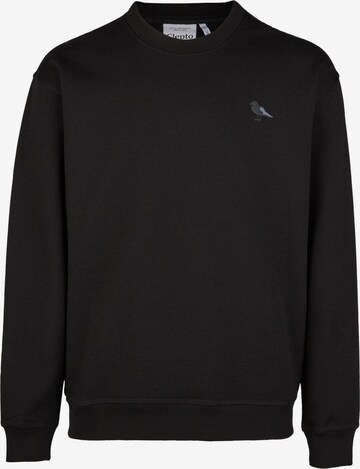 Cleptomanicx Sweatshirt 'Embro Gull Mono' in Schwarz: predná strana